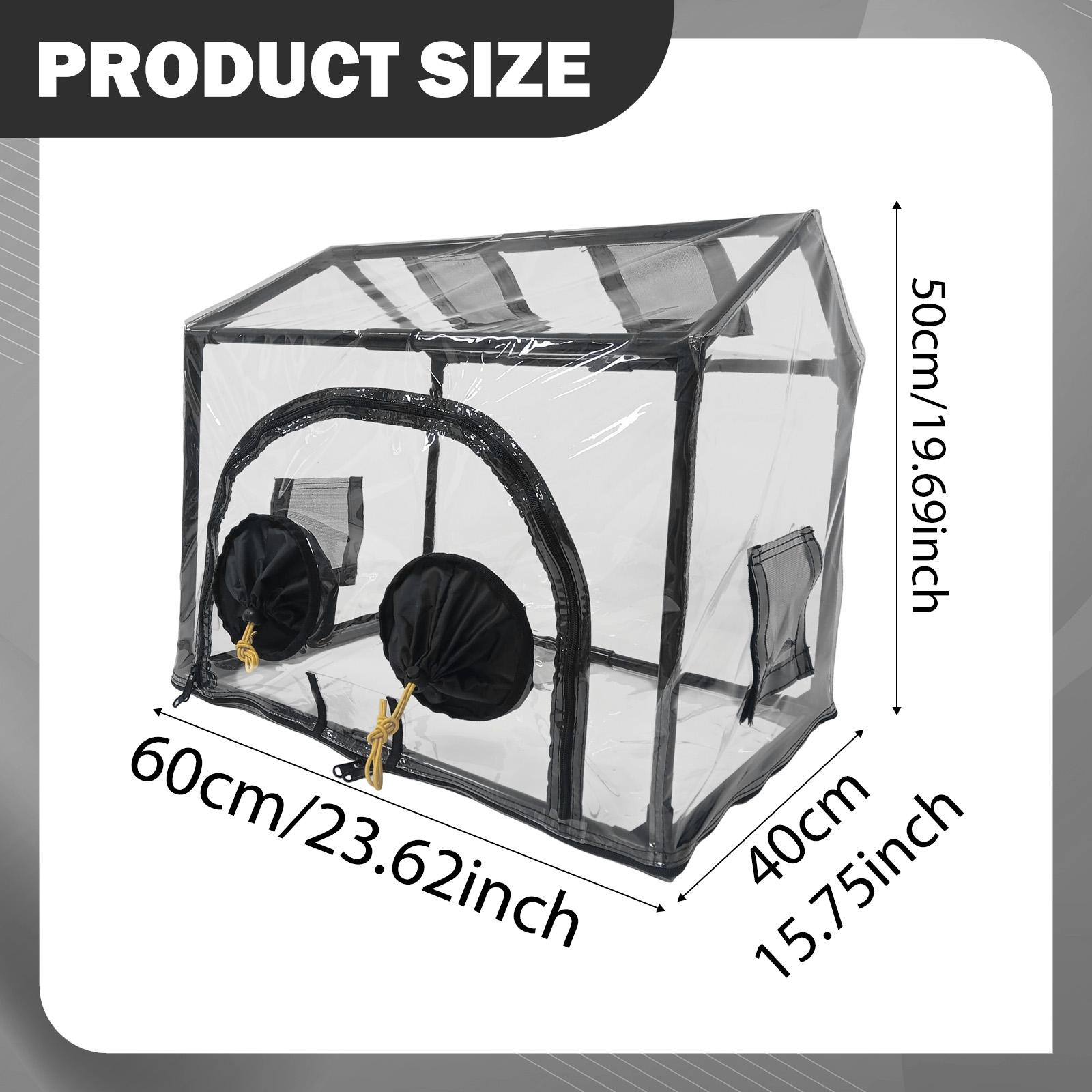 Greenhouse Mini Indoor - きのこ栽培用具 透明カバー付き ガーデン野菜栽培バッグ ミニ温室 室内/屋外植物育苗用