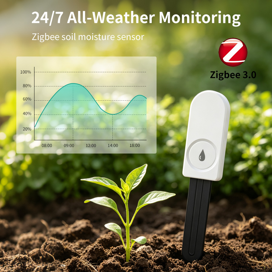 Moisture Meter Plant - スマートZigBee土壌水分センサー 温度湿度計 温湿度計 ガーデン土壌テスター アプリリアルタイムモニター
