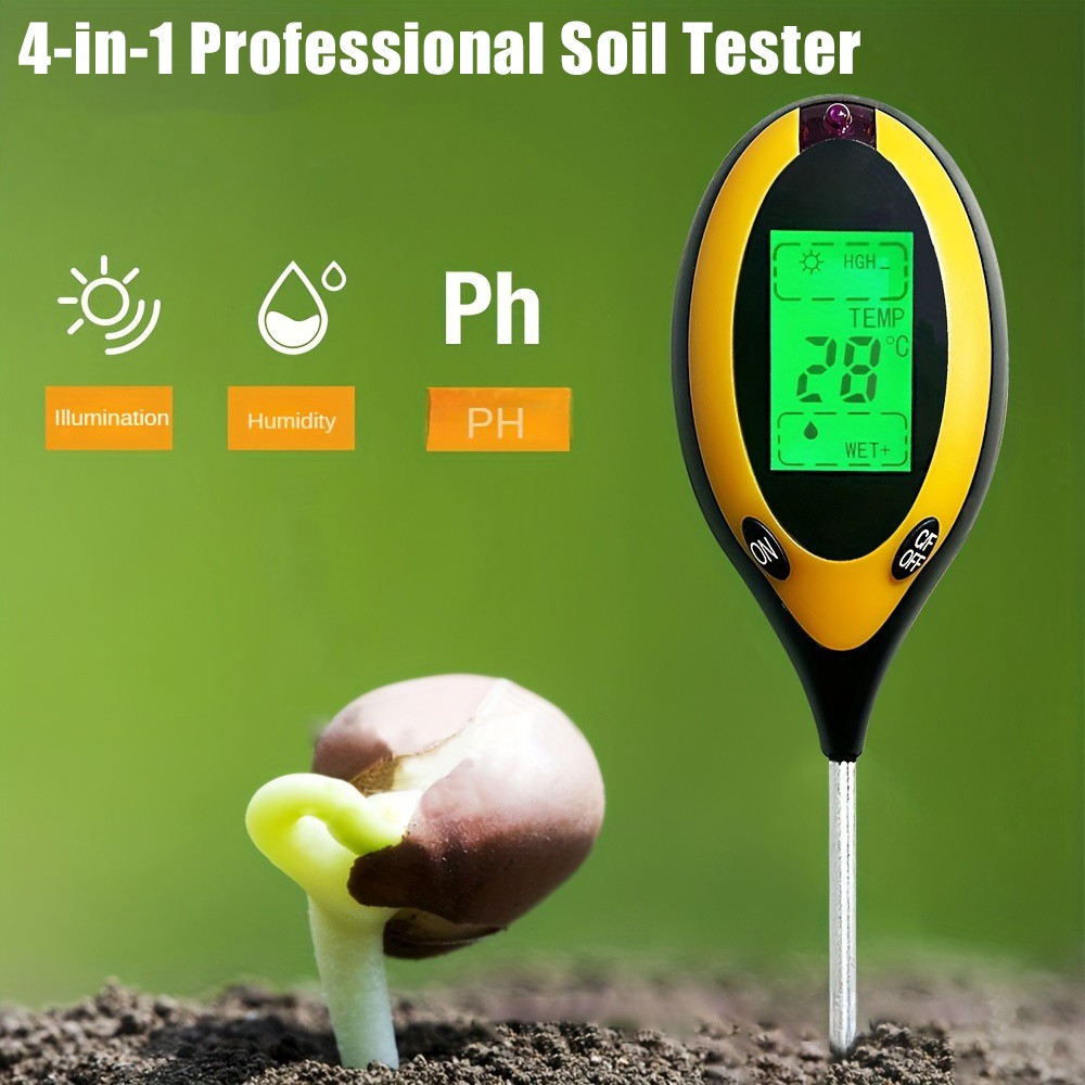 Moisture Meter Plant - 土壌pHテスター 4 in 1 pH土壌pH検出器 光