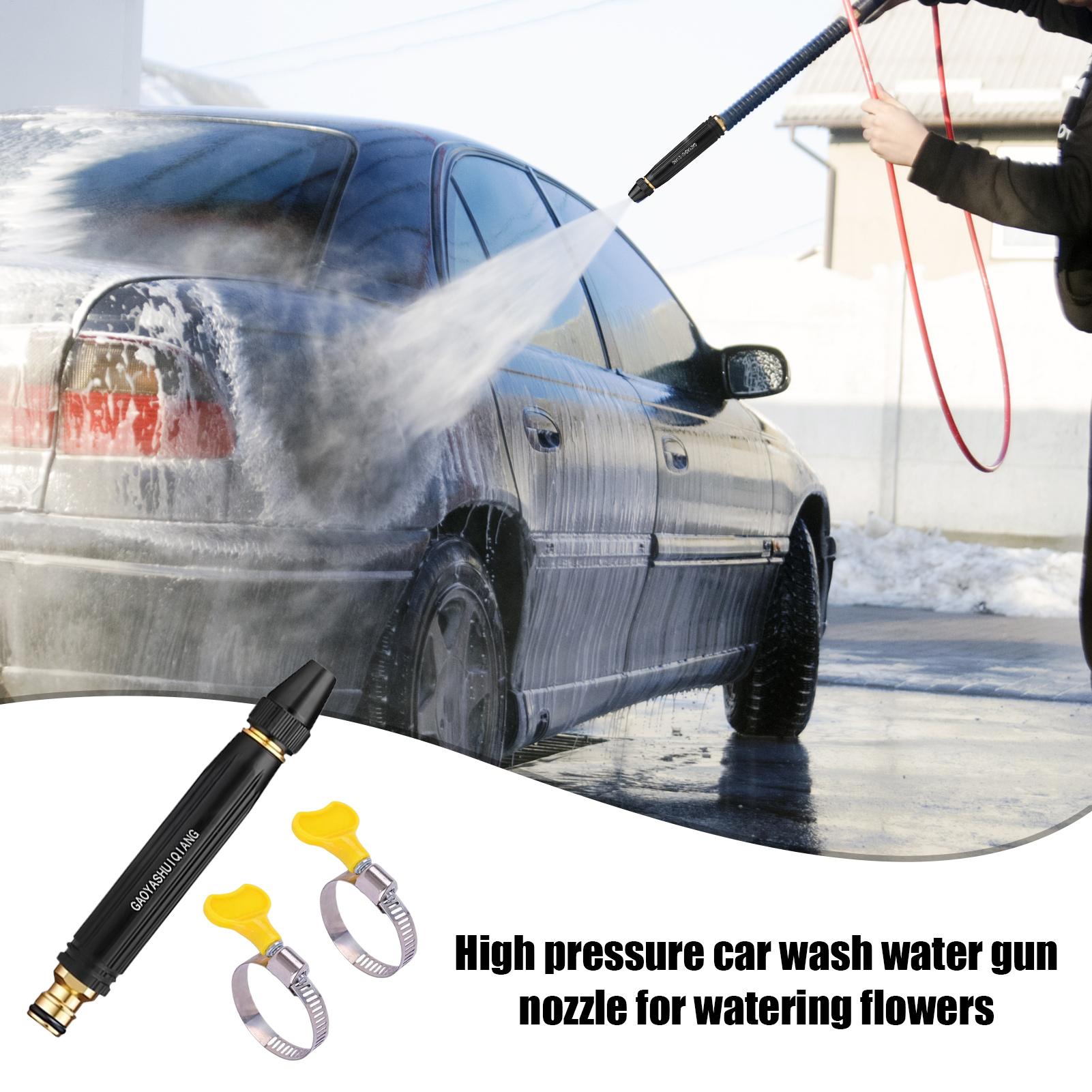 Gardening Tools Women - 高圧洗浄水鉄砲調整可能なニップルタイプポータブル直接スプレー洗車ノズル家庭菜園シャワー水鉄砲ツール