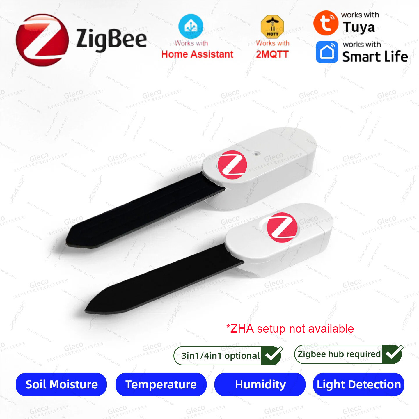 Moisture Meter Plant - Zigbee 土壌水分センサーメーター温度湿度肥沃度光テスター Tuya スマートライフ Z2M ホームアシスタントオートメーション用