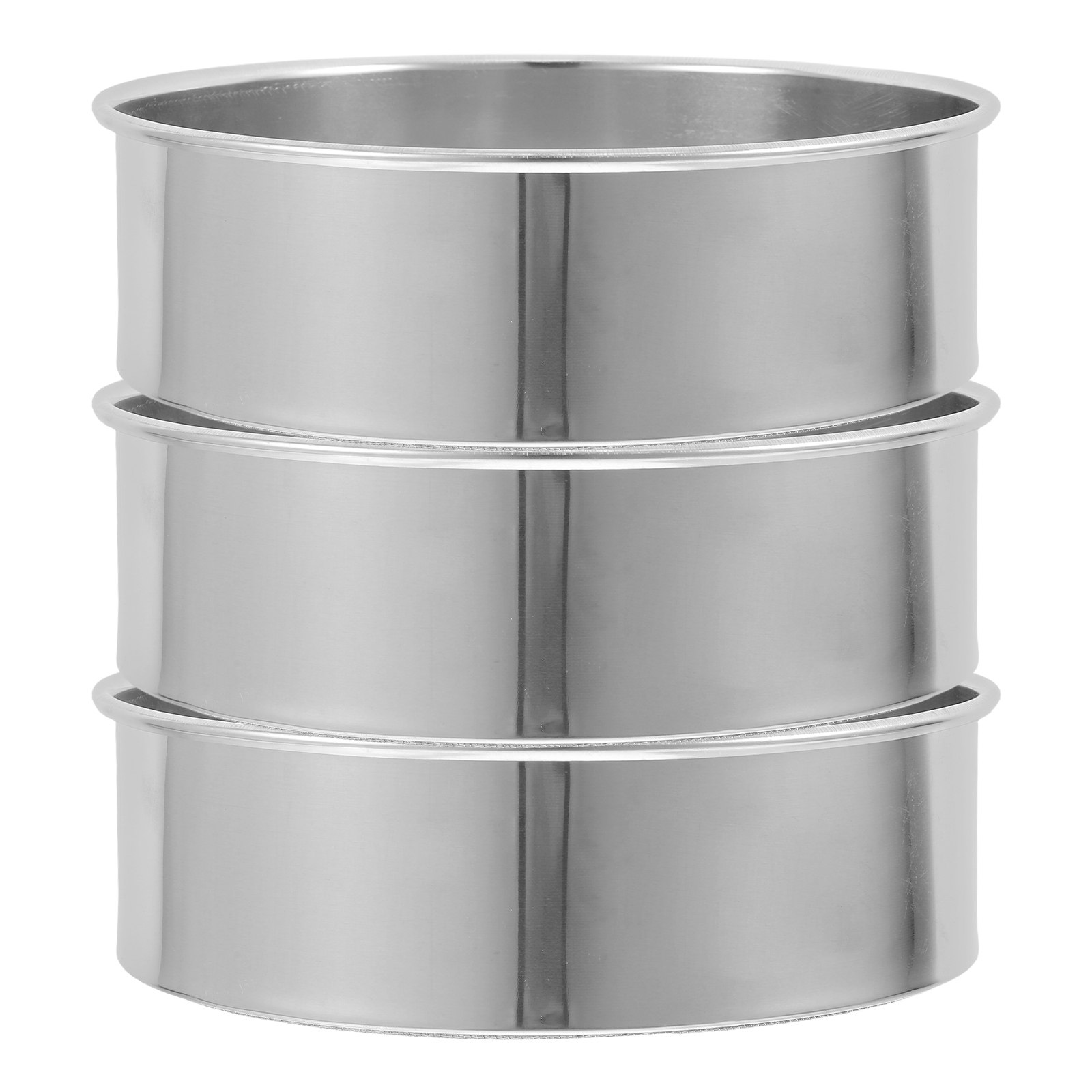 Garden Sieve Soil - 3個セット ステンレス製細目メッシュふるい 陶芸用顔料スラリー ベーキング ガーデニング 土壌ふるい分け用ストレーナー