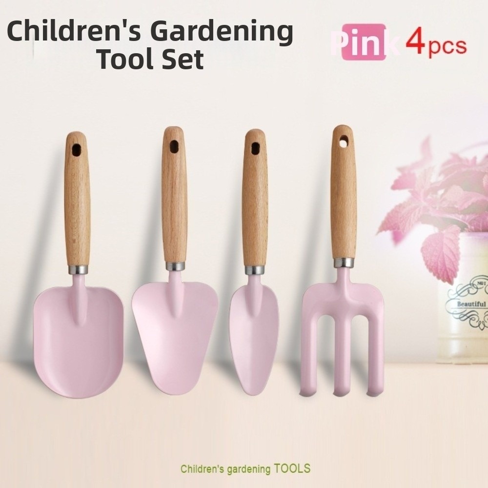 Gardening Tools For Kids - カラフルな子供用ガーデンツールセット 教育的で軽量な子供用植栽ツールキット 安全な素材のミニガーデンシャベルセット