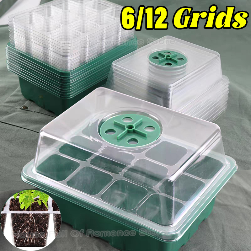 Greenhouse Mini Indoor - 育苗トレイ、種まきキット、湿度調整可能なドームとベース付き室内温室ミニプロパゲーター種子