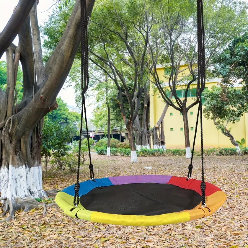 円形オックスフォードネットキャンバス子供用ハンモック吊り下げ - Gardening Tools For Kids のレビューと価格