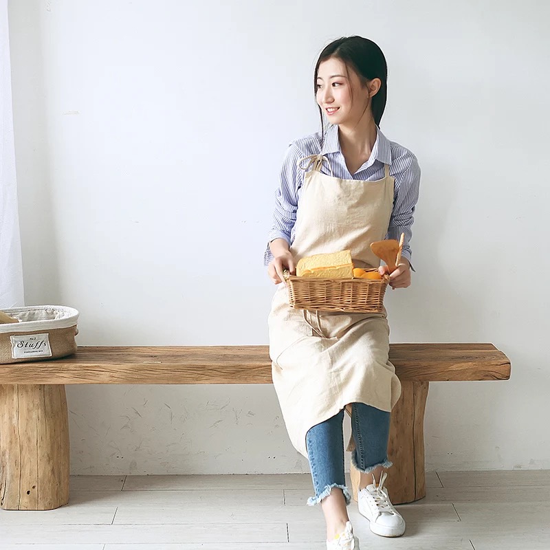 通気性のある綿エプロン女性用特大フラワーコーヒーショップエプ - Gardening Tools Women のレビューと価格