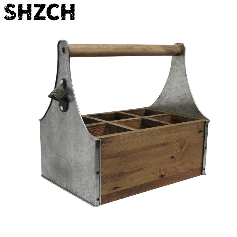 素朴な木製＆金属製収納キャディー（ハンドル付き）、ヴィンテー - Gardening Tools Vintage のレビューと価格