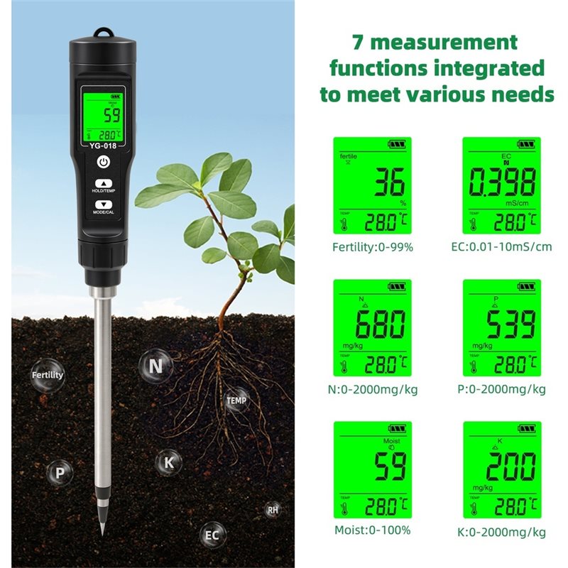 【新登場！ABSV】7-in-1 土壌NPKテスター。充電式 - Moisture Meter Plant のレビューと価格
