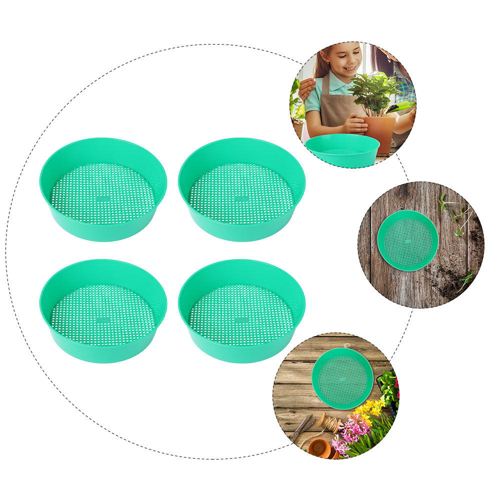 4個入り、高品質プラスチック製、庭用土壌ふるい、素早く効率的 - Garden Sieve Soil のレビューと価格