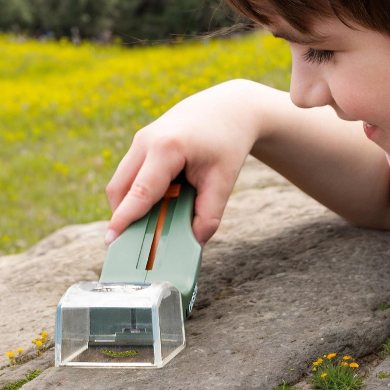 子供用虫眼鏡 5倍拡大鏡 クイックリリース教育用クリア探検ツ - Gardening Tools For Kids のレビューと価格