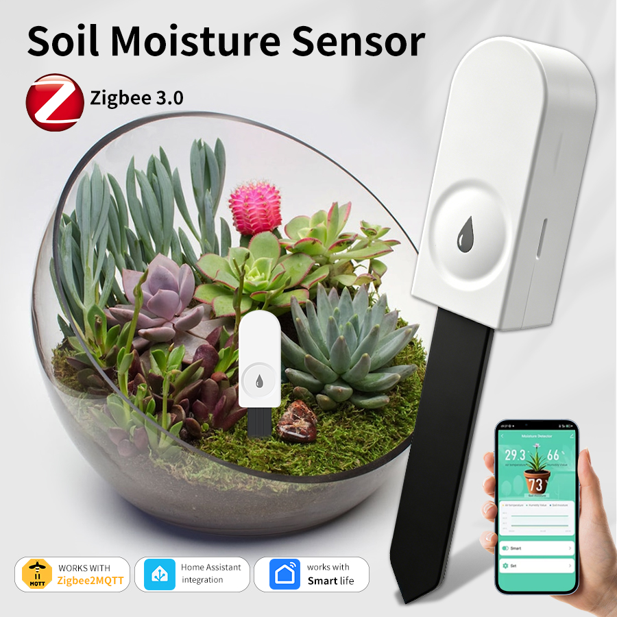 スマートZigBee土壌水分センサー 温度湿度計 温湿度計  - Moisture Meter Plant のレビューと価格