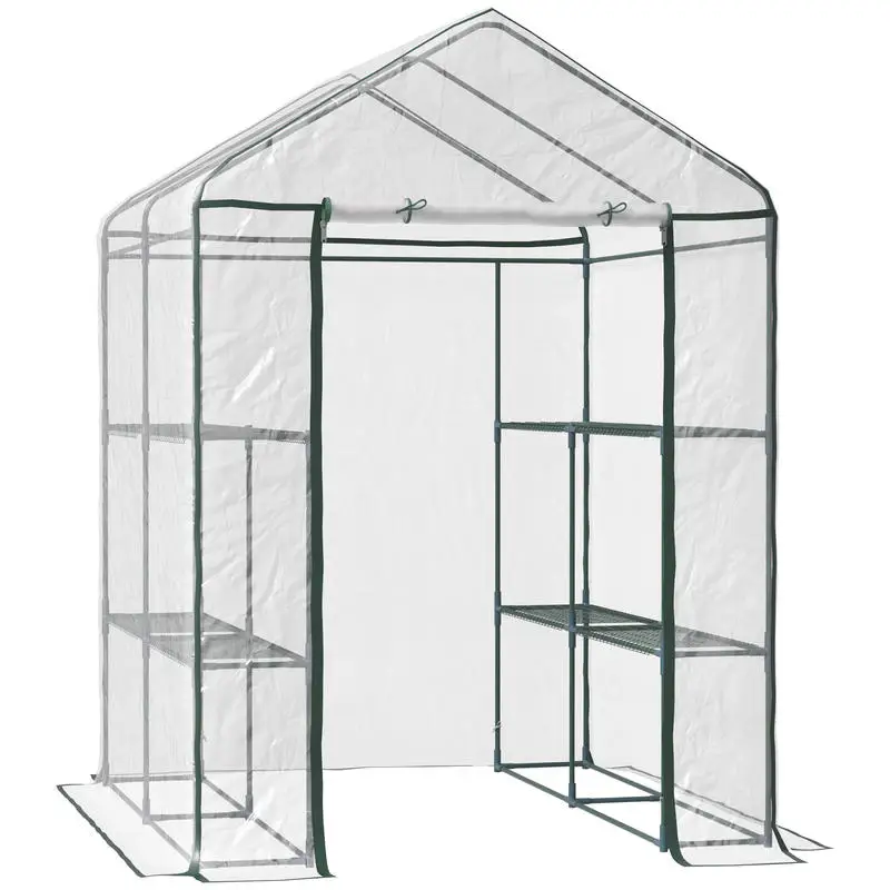 Outsunny 5フィート x 5フィート x 6フィート - Greenhouse Mini Indoor のレビューと価格