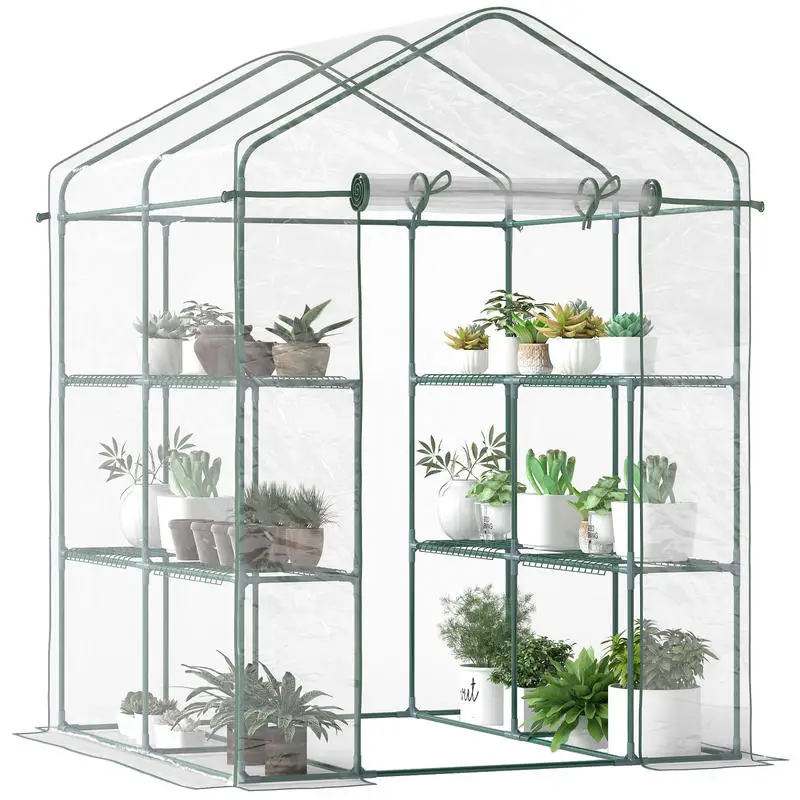Outsunny 5フィート x 5フィート x 6フィート - Greenhouse Mini Indoor のレビューと価格