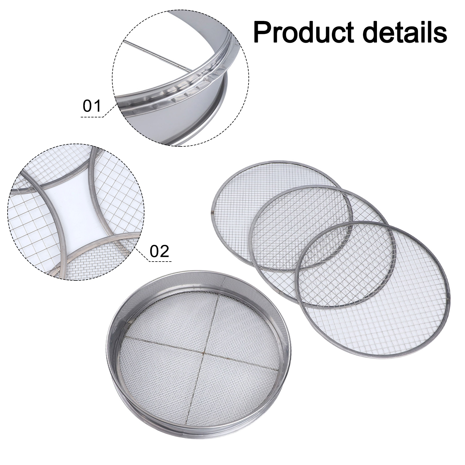 4つの交換可能なメッシュインサート付きガーデンふるい、30c - Garden Sieve Soil のレビューと価格