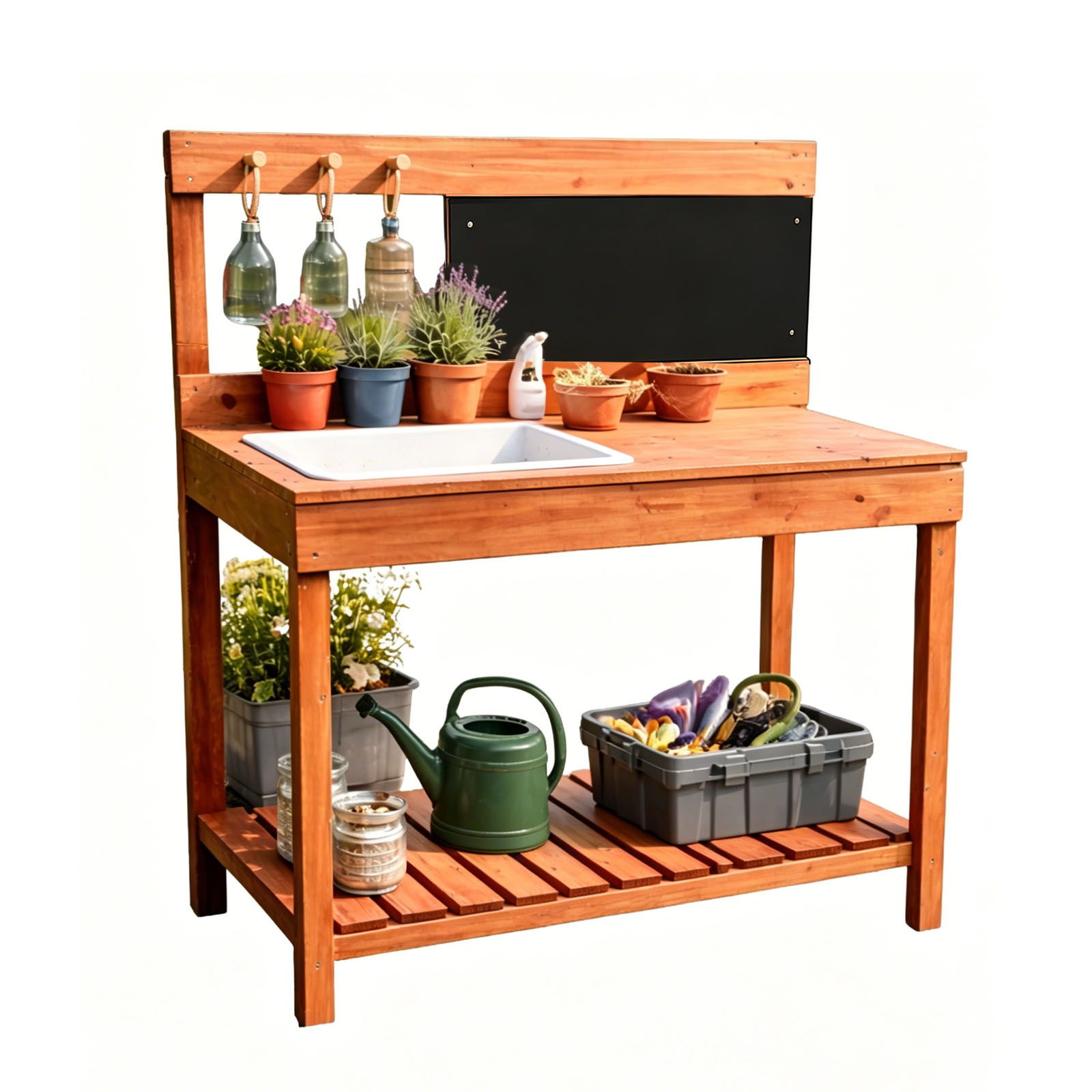 木製植木鉢台子供用屋外屋内庭園植栽テーブル作業台子供科学教育 - Gardening Tools For Kids のレビューと価格