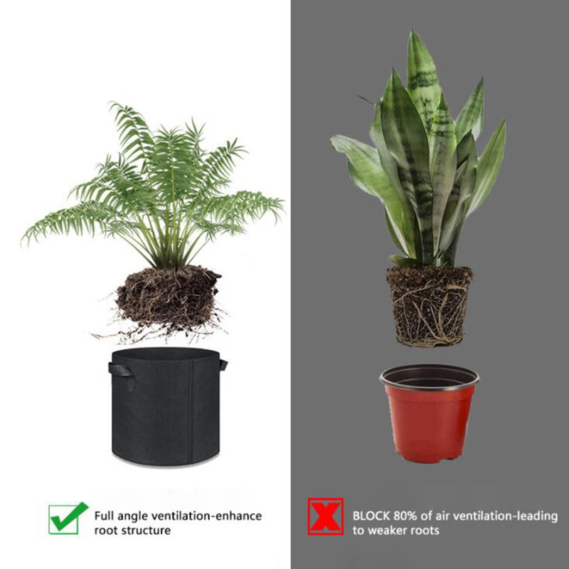 植物用の布製栽培バッグ,5ガロン,10ガロン,フラワーポット - Gardening Tools Big のレビューと価格