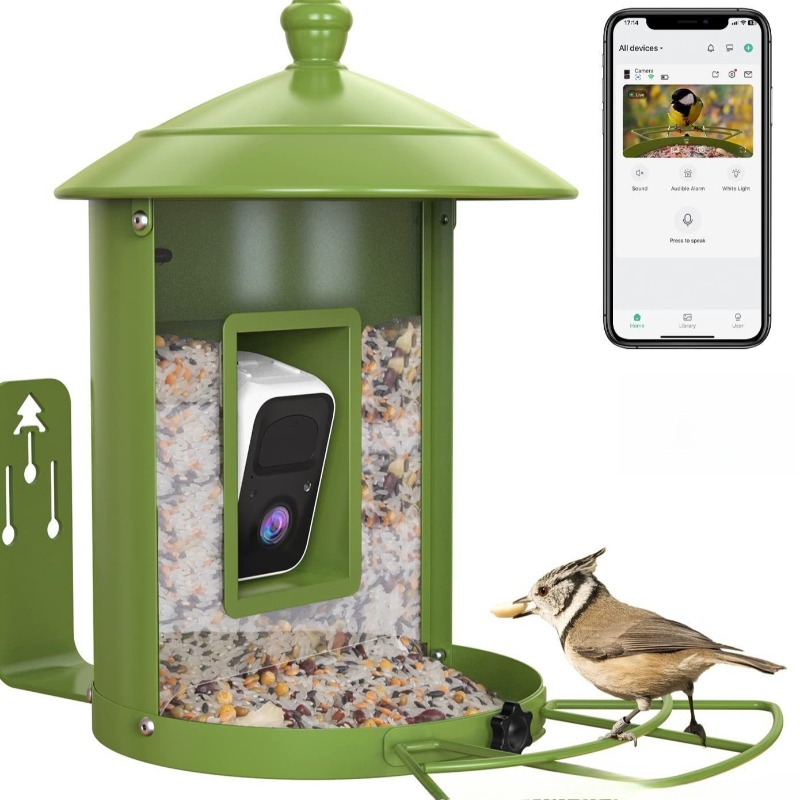 AI搭載のカメラ付き屋外用インテリジェントバードフィーダー、 - Gardening Tools With Definition のレビューと価格