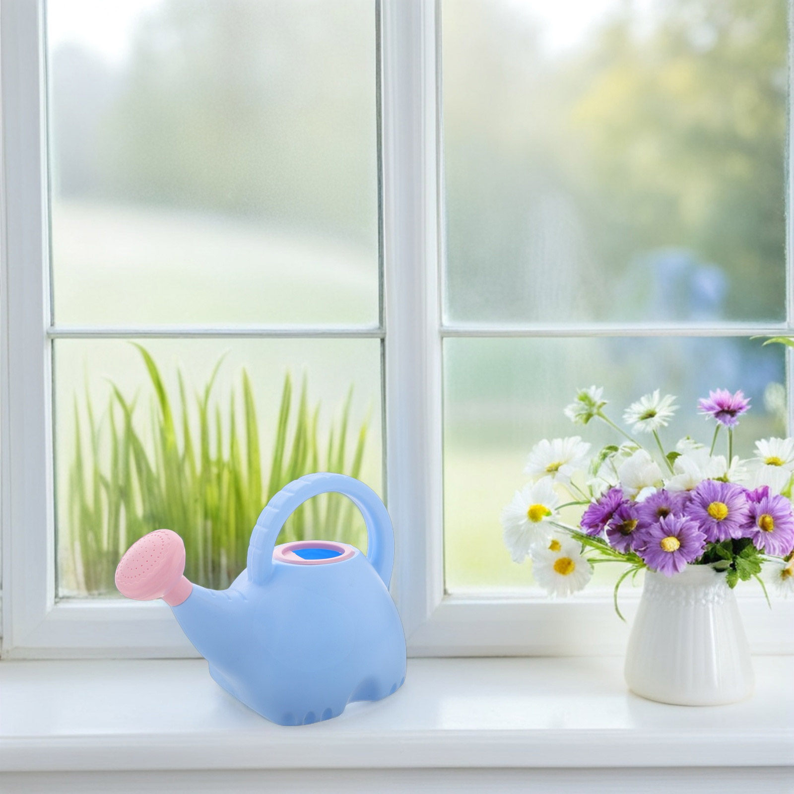 1.5Lの象の形をした子供用じょうろ。軽量で可愛らしいデザイ - Gardening Tools For Kids のレビューと価格