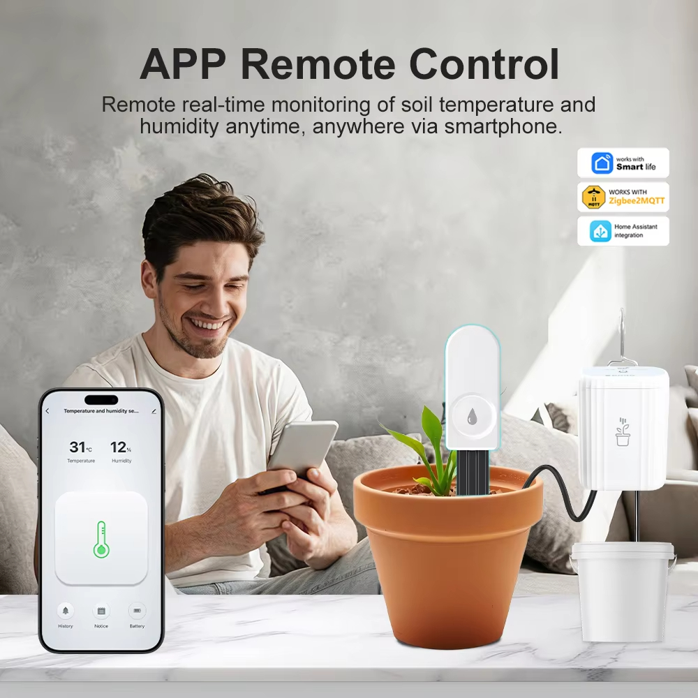 Zigbee3.0ワイヤレス土壌テスター 土壌水分・気温・湿 - Moisture Meter Plant のレビューと価格