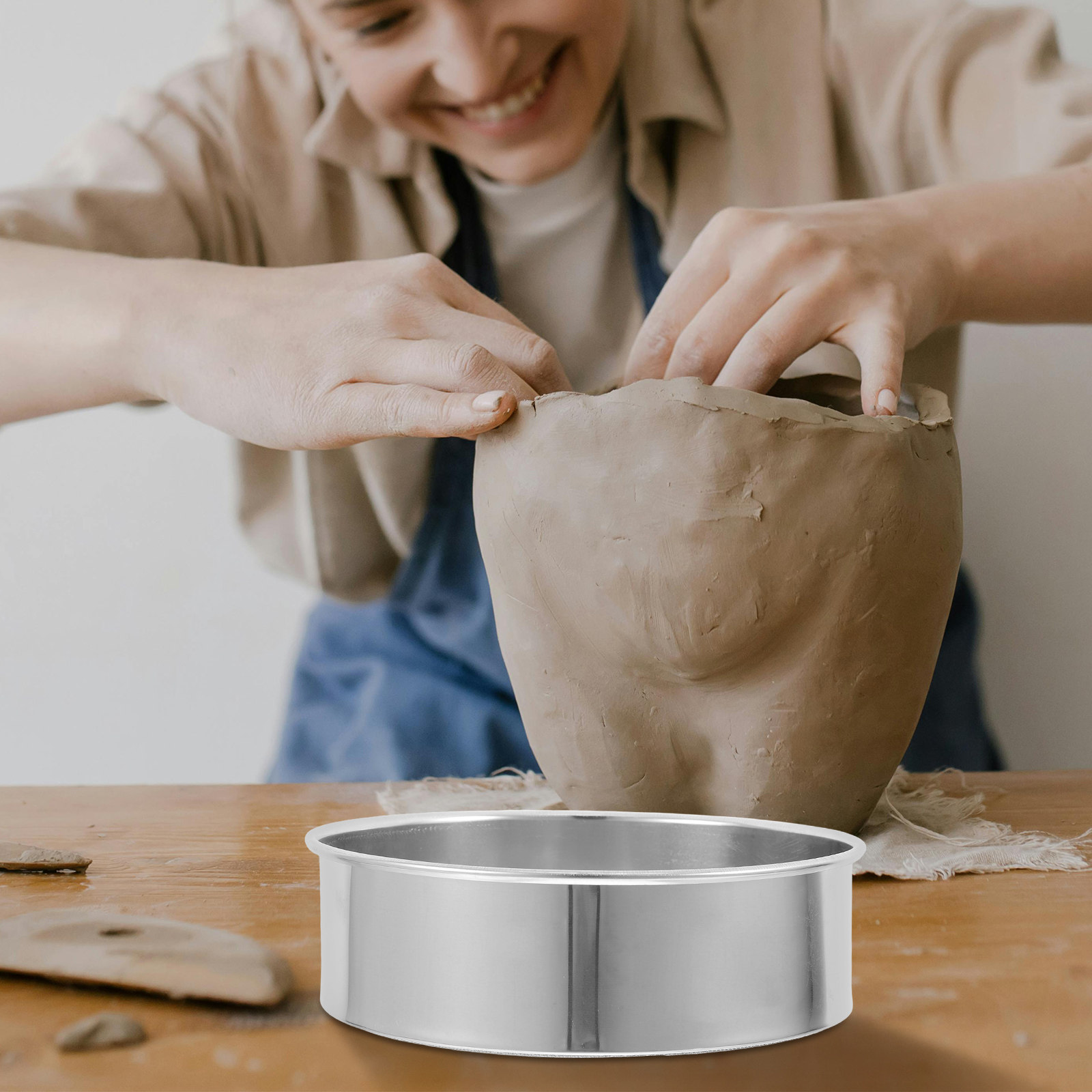 3個セット ステンレス製細目メッシュふるい 陶芸用顔料スラリ - Garden Sieve Soil のレビューと価格