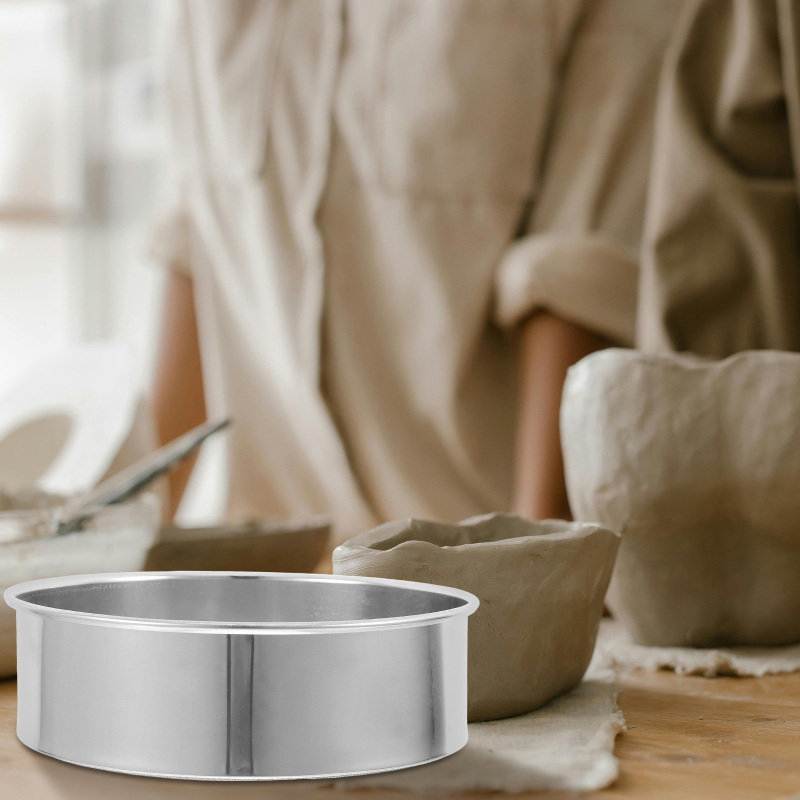 3個セット ステンレス製細目メッシュふるい 陶芸用顔料スラリ - Garden Sieve Soil のレビューと価格