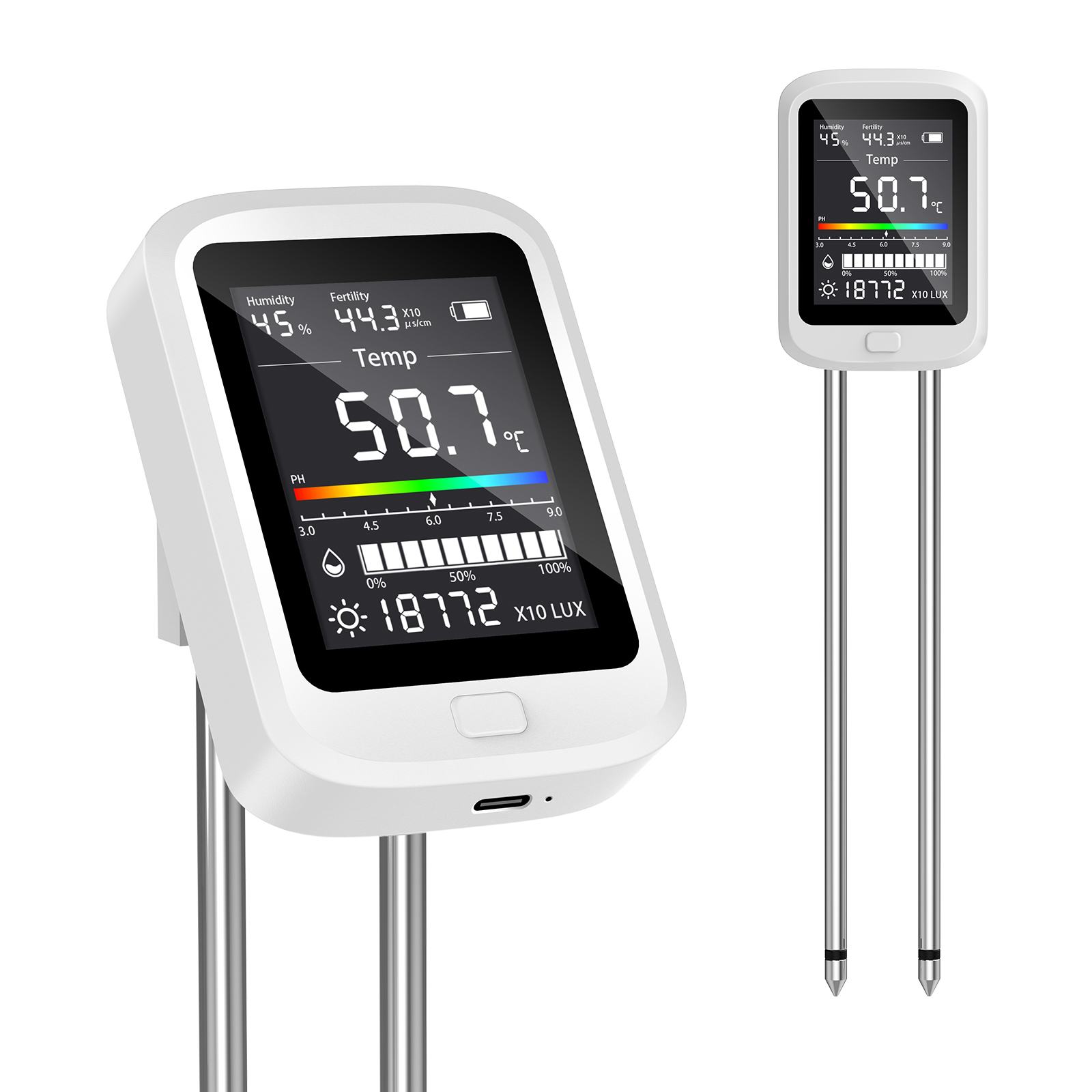 6in1土壌水分計、植物用湿度計、土壌水分、pH計、温度、日 - Moisture Meter Plant のレビューと価格