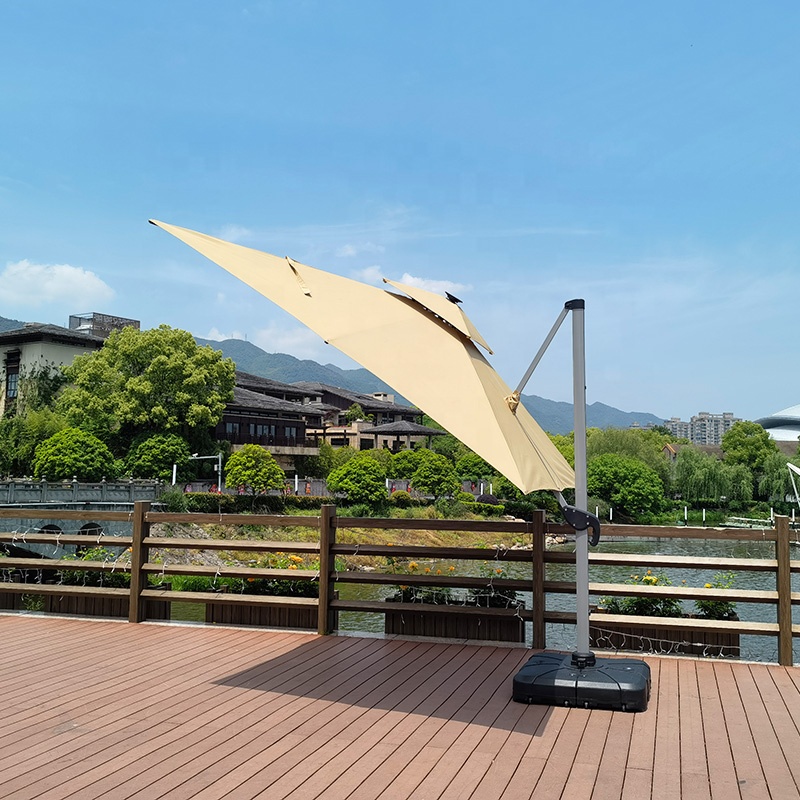 大型片持ち式パラソル 3×3m カスタムロゴ入り パティオ/ - Gardening Tools Big のレビューと価格